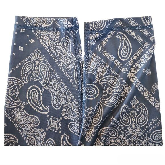 American Eagle Everything Leggings Cross Front 7/8 Length Blue Lightweight Sz S - Picture 11 of 13